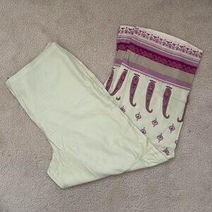 VINTAGE Y2K VICTORIA SECRET LACE DRAWSTRING PAJAMA SLEEP BOTTOMS PANTS PATTERN M
